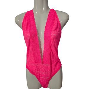 Victoria's Secret The Lacie Halter Lace Bodysuit